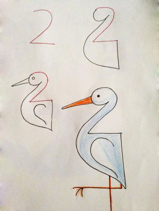 20 Creative and Easy Kid-Friendly Drawings That Are Made With Numbers