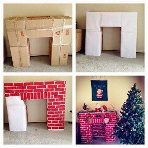 how to make a paper fireplace
