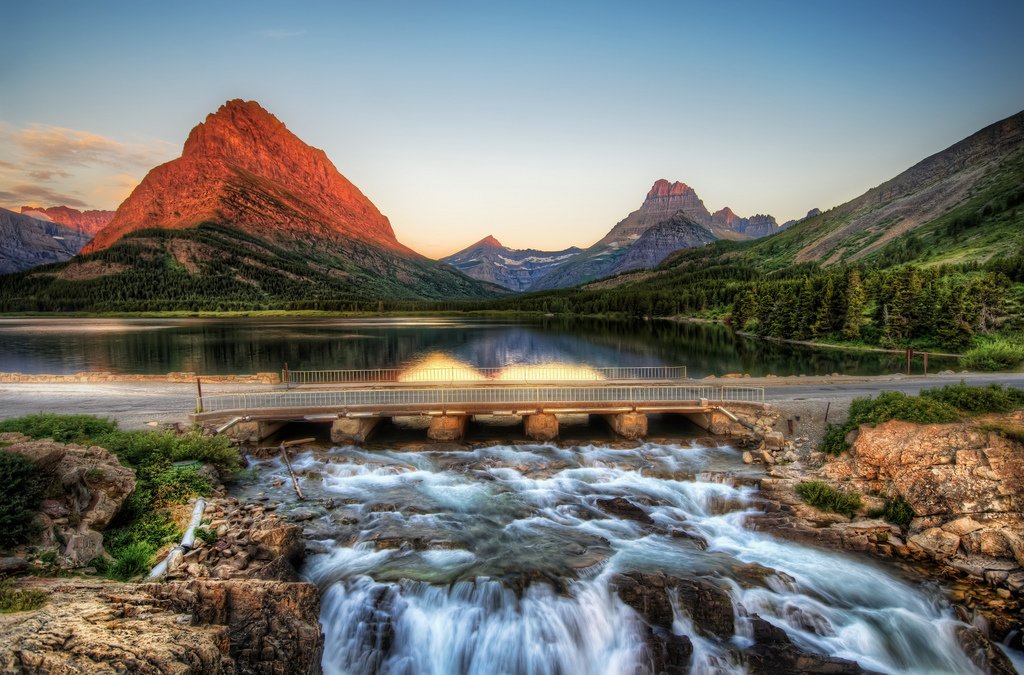 The Edge of Glacier National Park at Sunrise