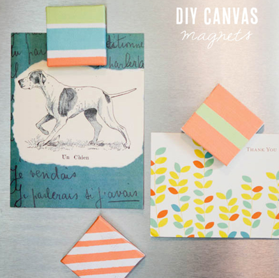 DIY canvas magnets