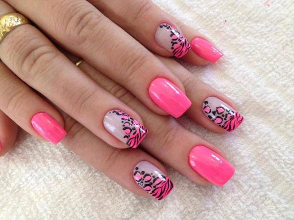 unique pink nail designs