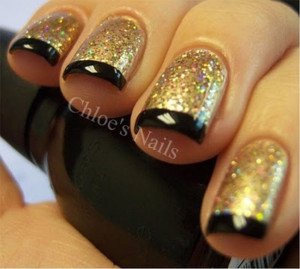 32 Beautiful Examples of Gold Glitter Nail Polish Art - World inside pictures