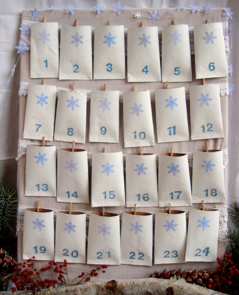 toilet paper rolls christms calendar