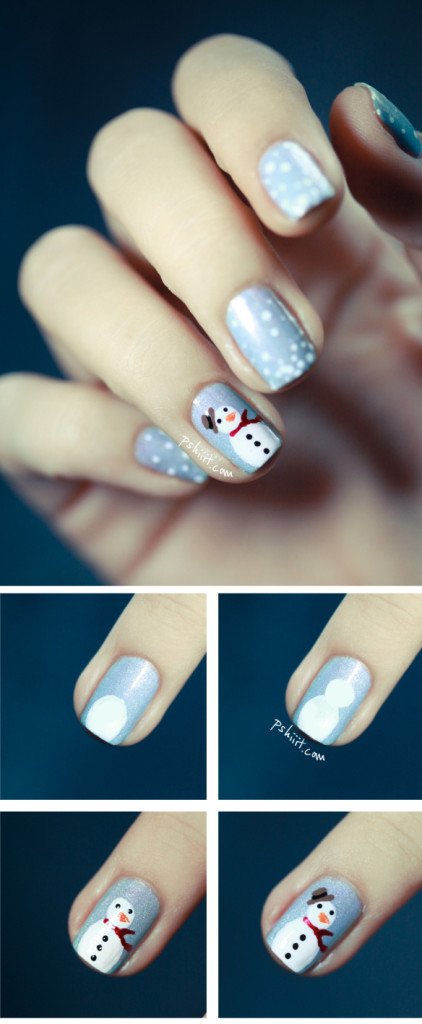 snowman-nail-art