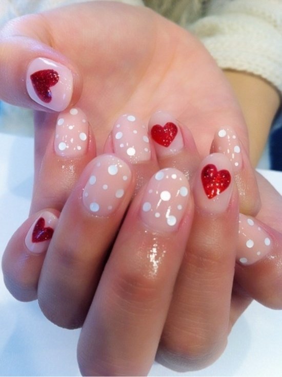 valentine's day nails