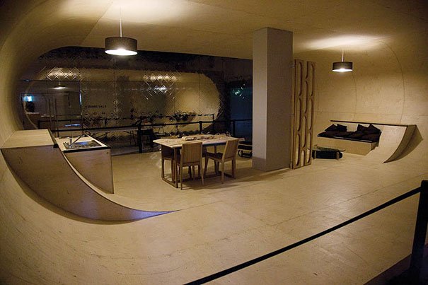 unusual indoor skate park