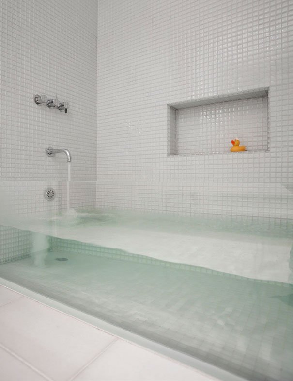 unusual see-through bathtub