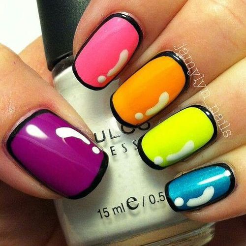 25 Trendy Neon Nail Art Designs - World inside pictures