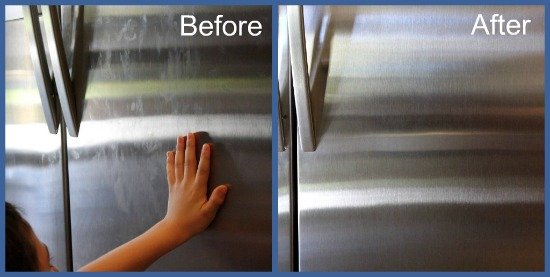 Cleaning Stainless With Vinegar Before and After