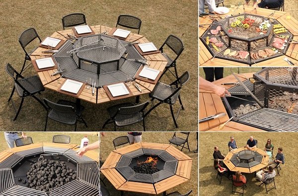 octagon grilling table