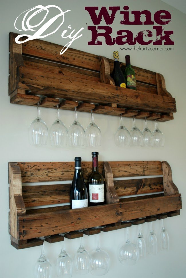 pallet wine rack