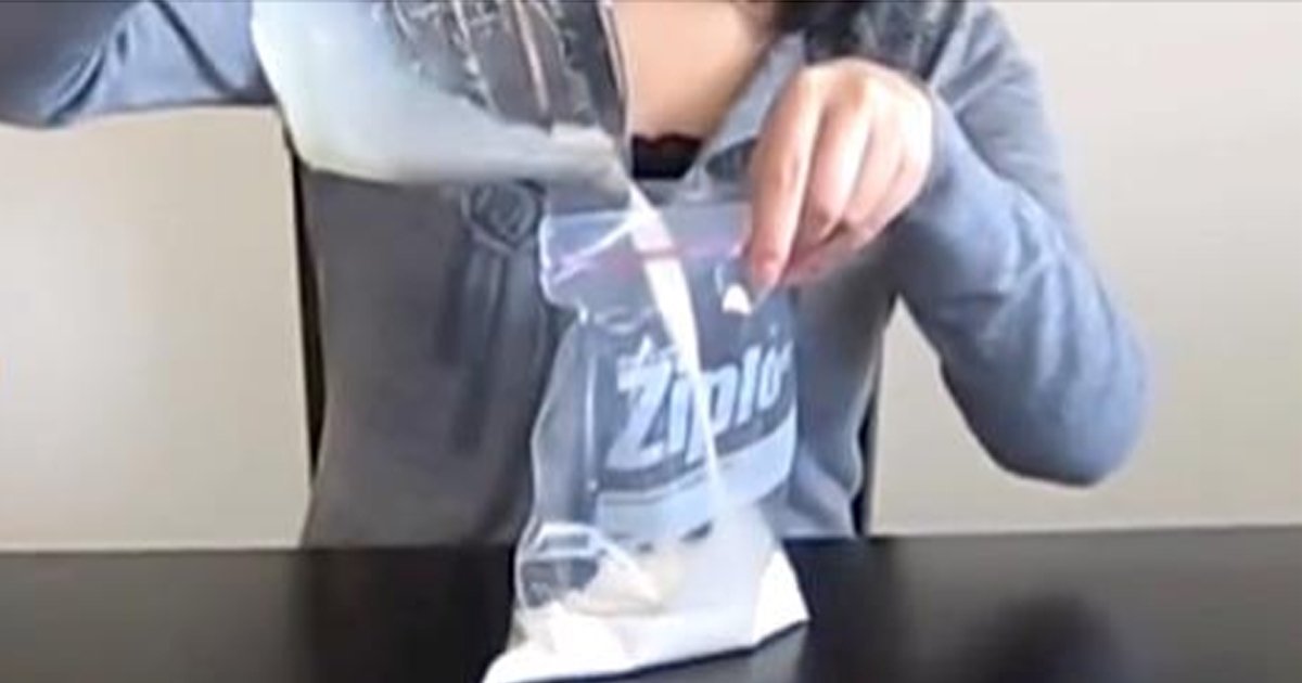 She Pours Milk Into A Ziploc Bag. The Result? It’s A BRILLIANT Idea