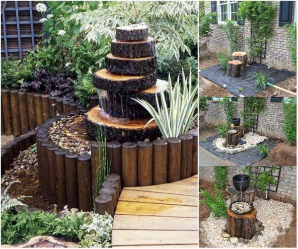 DIY rustic log decorating ideas for your yard