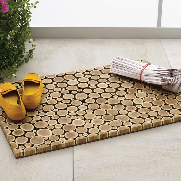 DIY log floor mat