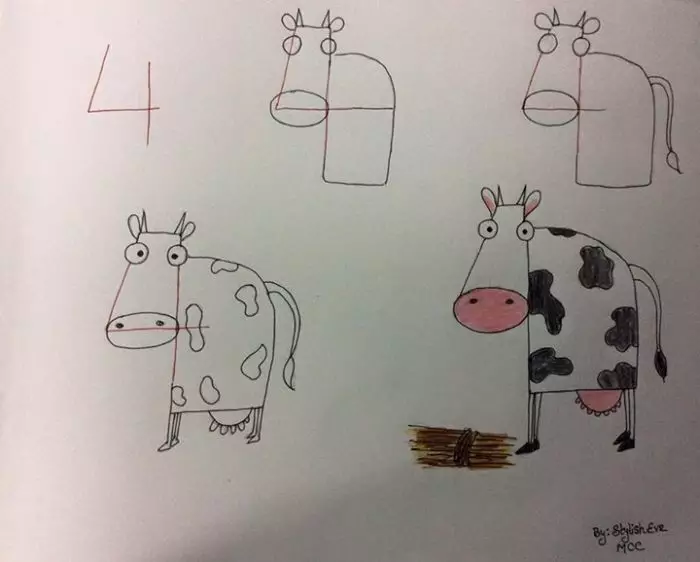 easy drawing using numbers