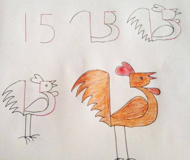 kid-friendly drawing with numbers