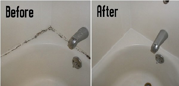 Stains From Shower Bathtub Caulking, How To Remove Mold Stains From Bathtub Caulking