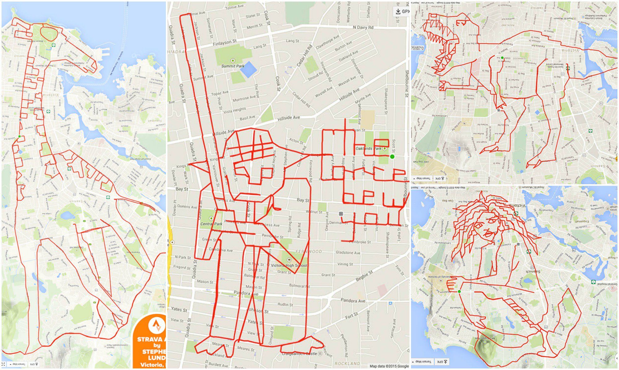 These Giant Doodles Were Drawn On Unique Way Using Only A Bike And Gps These Giant Doodles Were Drawn On Unique Way Using Only A Bike And Gps