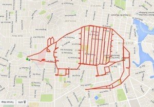 These Giant Doodles Were Drawn On Unique Way Using Only A Bike And Gps These Giant Doodles Were Drawn On Unique Way Using Only A Bike And Gps