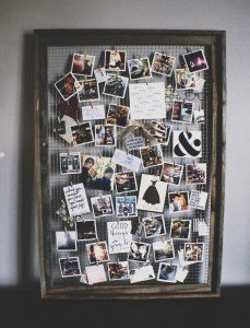 diy wall string photo collage