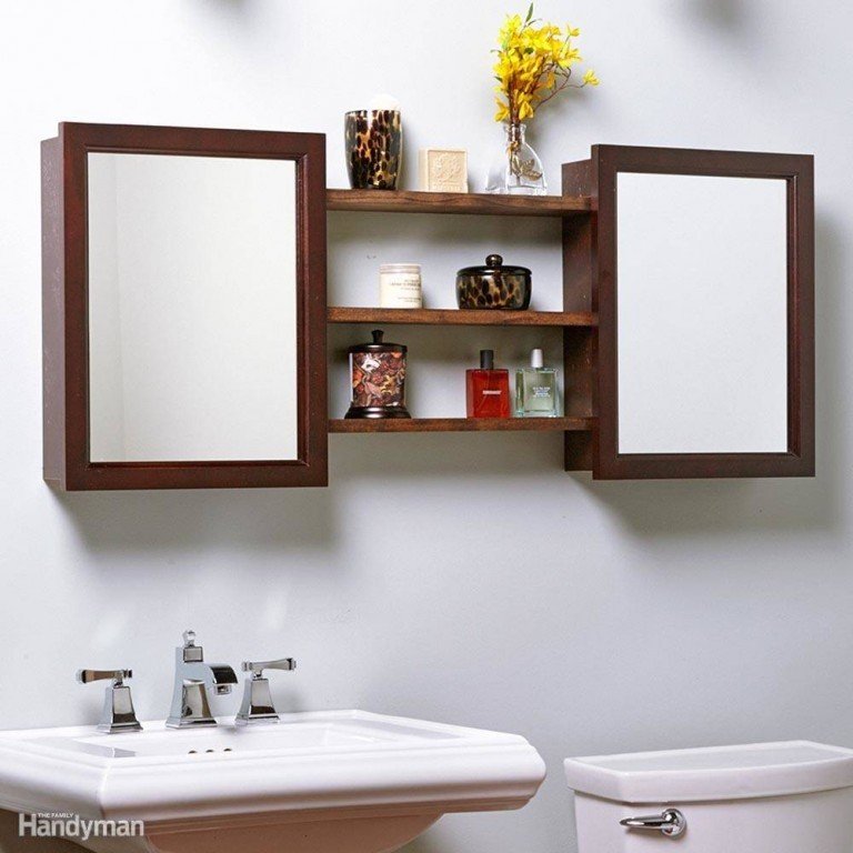 Custom made recessed medicine cabinet