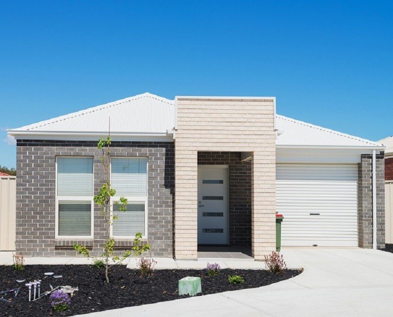 typical facade of a modern suburban house