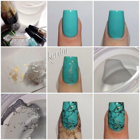 8 DIY Trendy Ideas To Get Marble Nails - World inside pictures