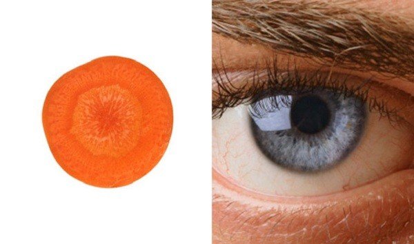 carrot like eye