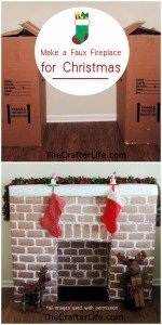 diy faux christmas fireplace