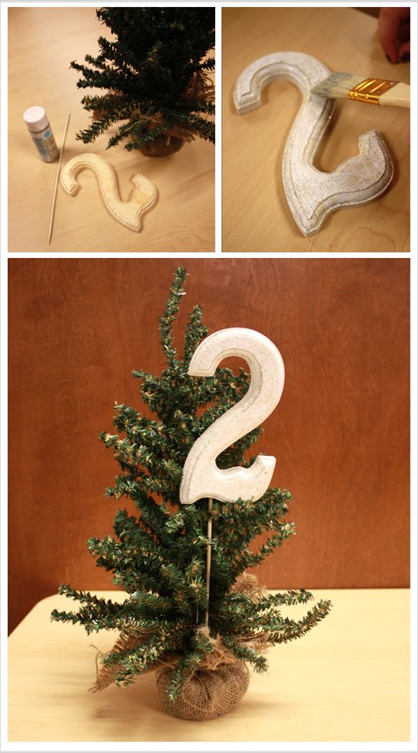 Easy Diy Pine Tree Table Numbers For A Winter Wonderland Or