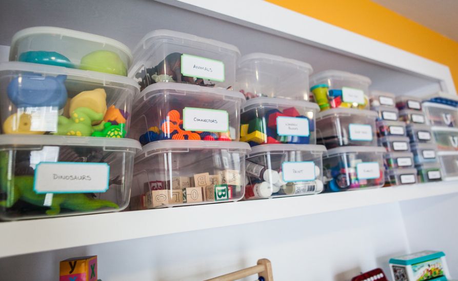 clear toy bins