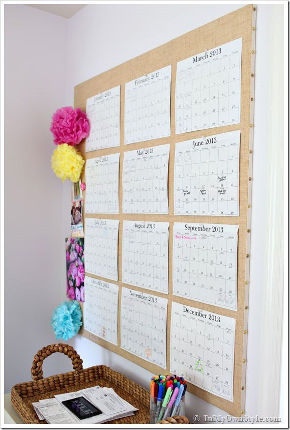 Cute DIY Calendars To The New Year Organized World inside