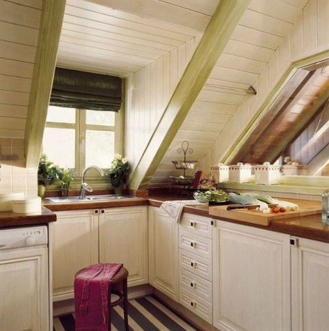 attic kitchenette