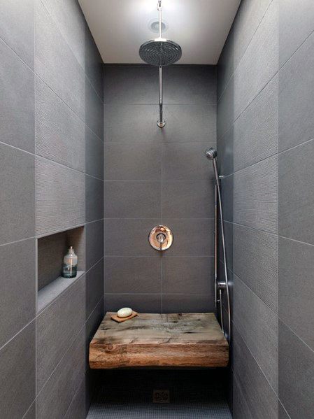 custom shower design ideas with large bench