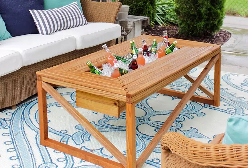 table drink cooler