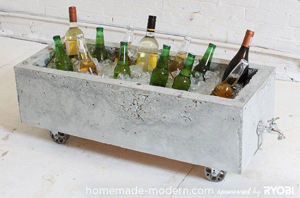 concrete drinks cooler