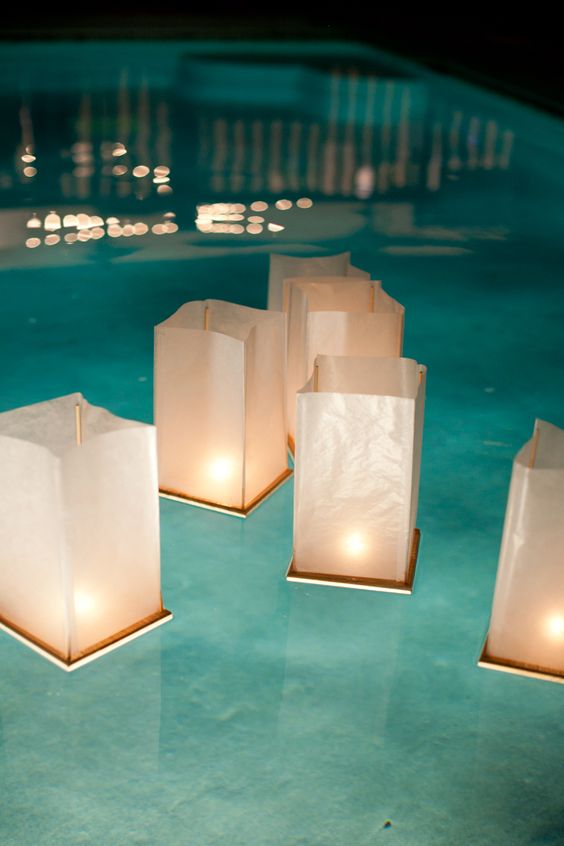 floating candles for pool