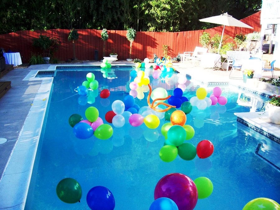 wedding pool party decorations
