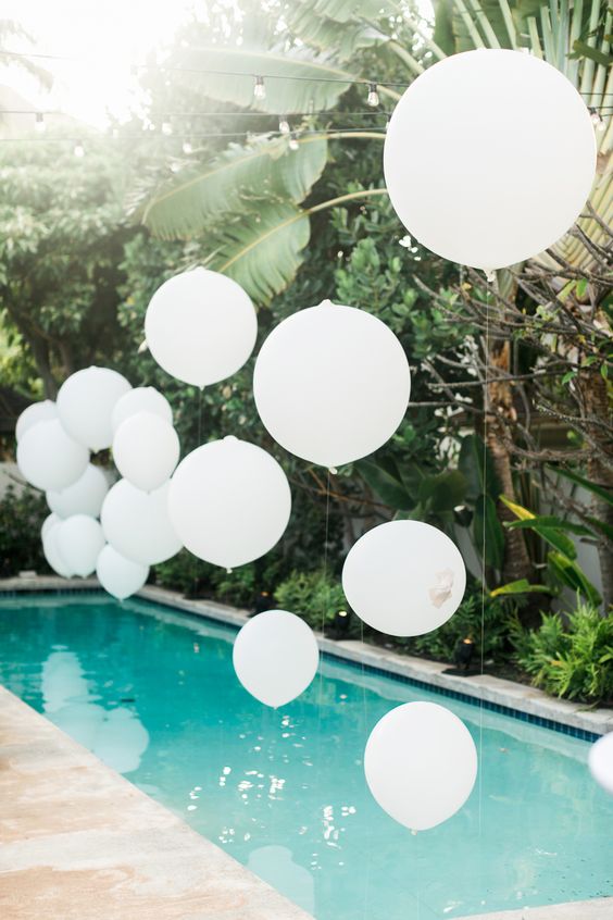 backyard poolside wedding ideas