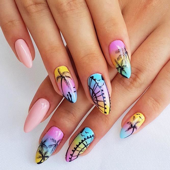 creative tropical nails