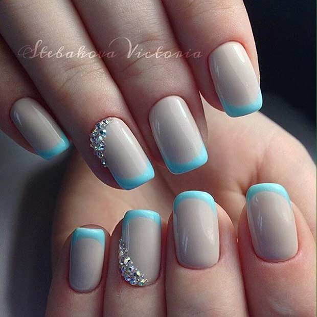 french manicure short nails