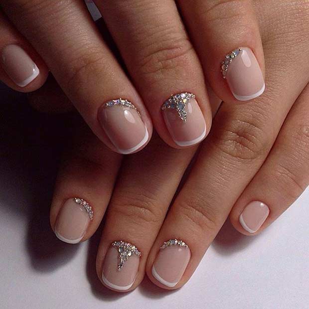 french tip nail designs for short nails