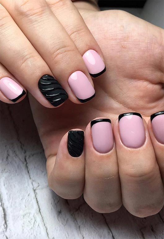 black tip french manicure