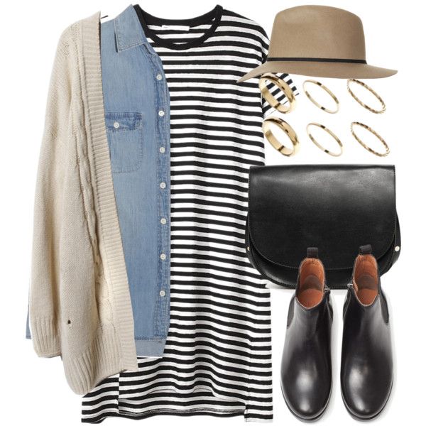 fall outfit balck and white polyvore