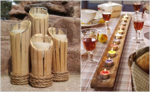 bamboo candle stand