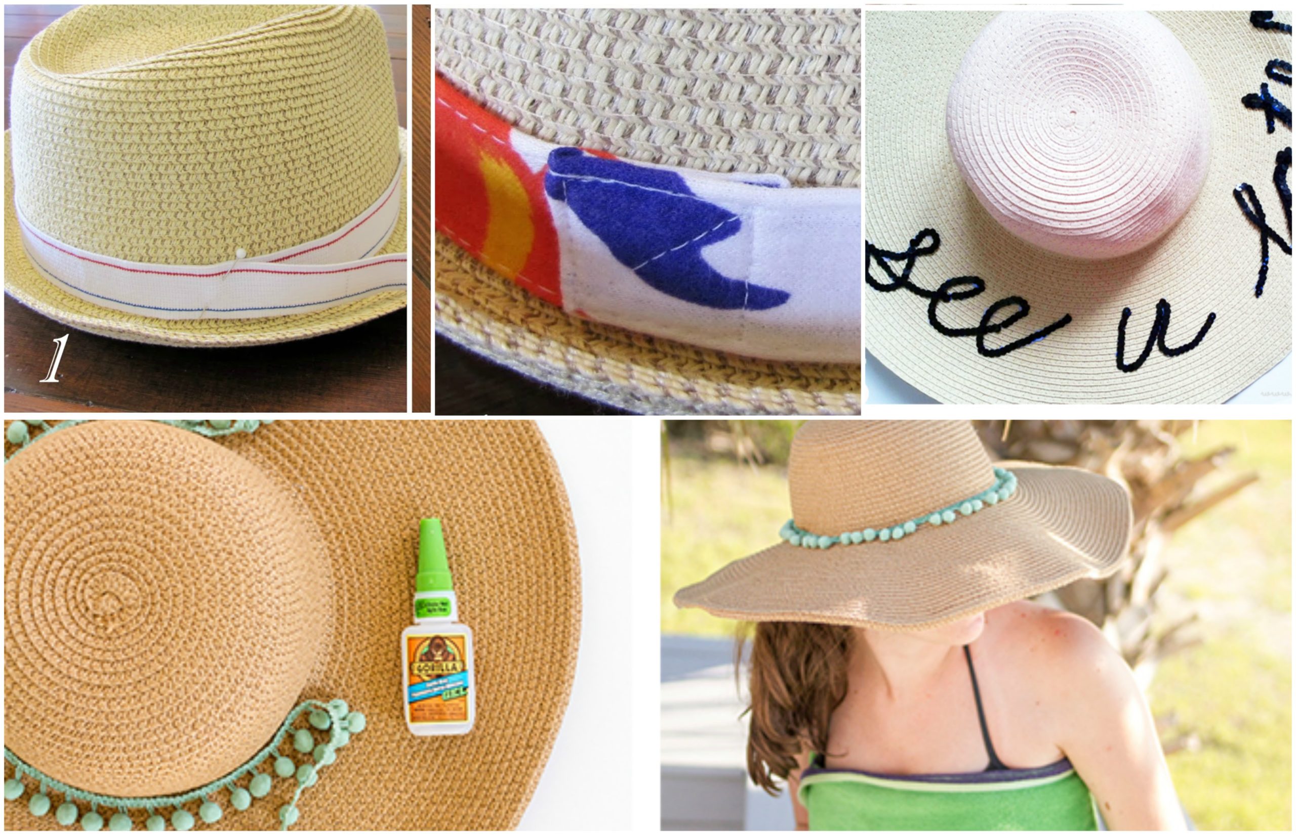 Adorable And Easy To Do DIY Beach Hat Projects For A Beach Queen Look