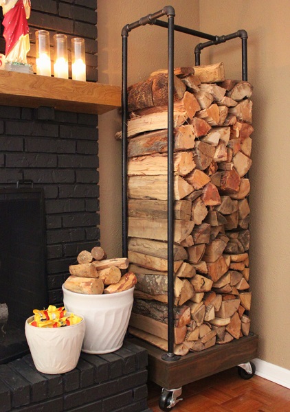 indoor wood storage rack