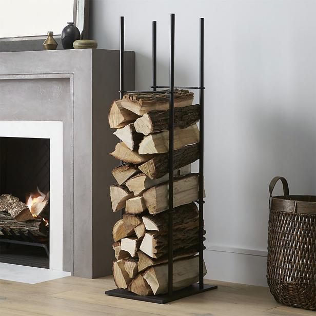 indoor firewood rack diy