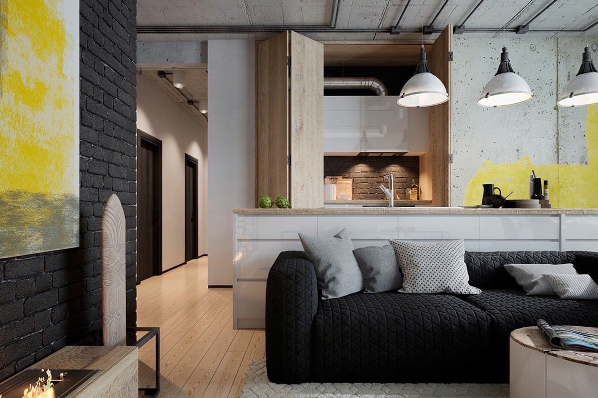 industrial living room