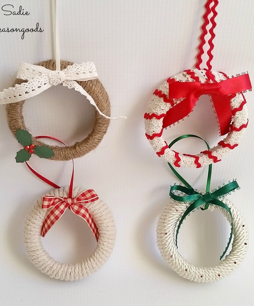 mini wreath ornaments